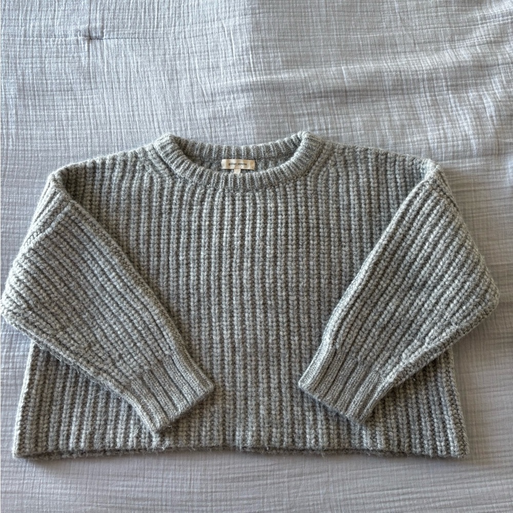 Cozy Gray Ribbed Sweater
